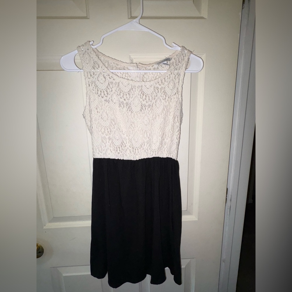 Elegant Lace Top Black Dress